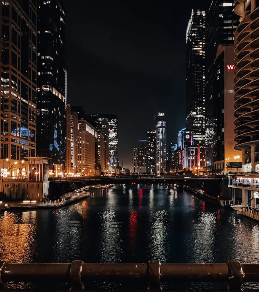 Downtown along the river, Chicago