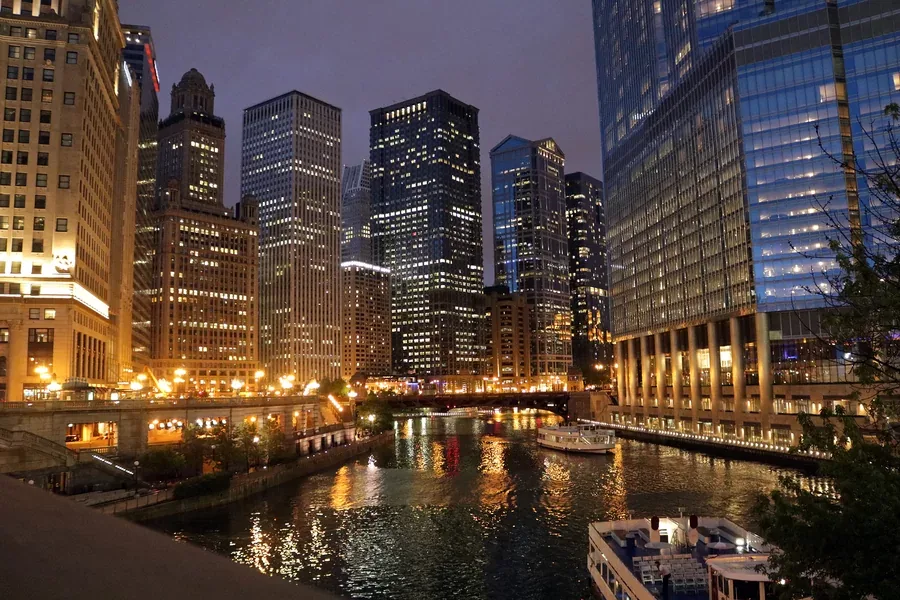 The River North riverfront, Chicago