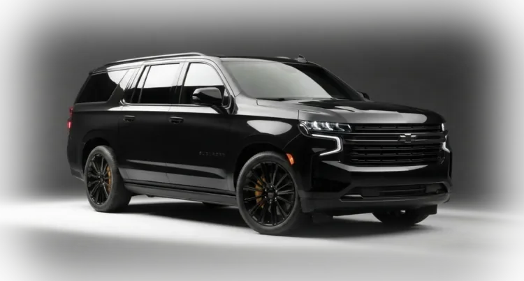 Black Chevrolet Suburban full-size SUV for family and group airport rides in Chicago